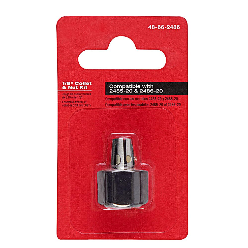 Generic Fits Milwaukee 48-66-2486 1/8 in. Collet & Nut Assembly